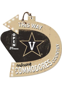 KH Sports Fan Vanderbilt Commodores This Way Arrow Sign