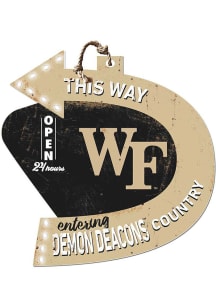 KH Sports Fan Wake Forest Demon Deacons This Way Arrow Sign