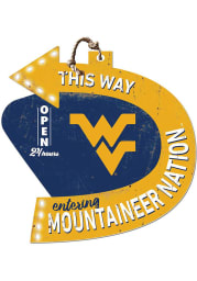 KH Sports Fan West Virginia Mountaineers This Way Arrow Sign