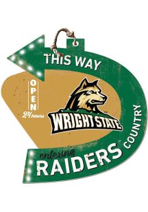 KH Sports Fan Wright State Raiders This Way Arrow Sign