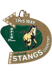 KH Sports Fan Cal Poly Mustangs This Way Arrow Sign