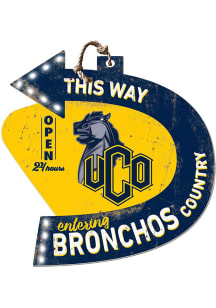 KH Sports Fan Central Oklahoma Bronchos This Way Arrow Sign