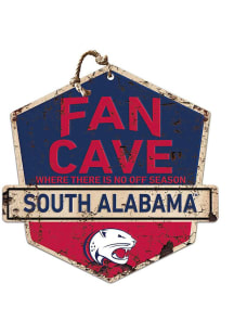 KH Sports Fan South Alabama Jaguars Fan Cave Rustic Badge Sign