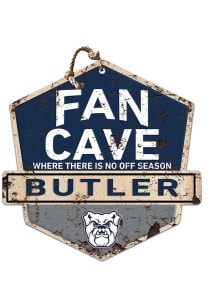 KH Sports Fan Butler Bulldogs Fan Cave Rustic Badge Sign
