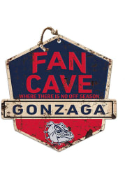 KH Sports Fan Gonzaga Bulldogs Fan Cave Rustic Badge Sign