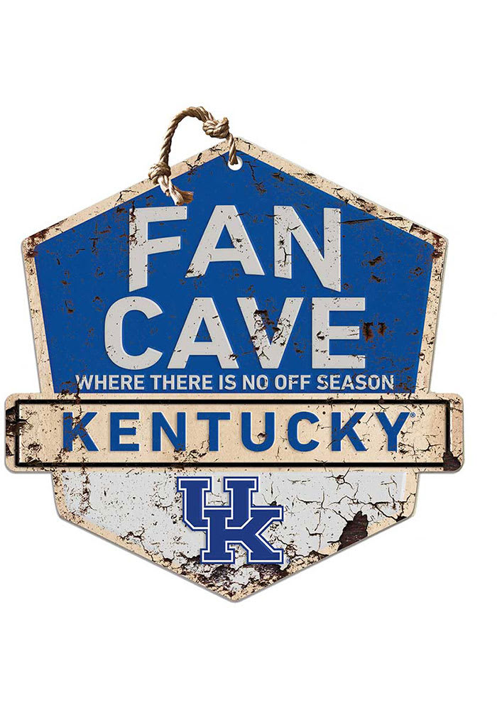 Jardine Associates Kentucky Wildcats Fan Cave Rustic Badge Sign