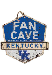 KH Sports Fan Kentucky Wildcats Fan Cave Rustic Badge Sign