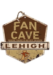 KH Sports Fan Lehigh University Fan Cave Rustic Badge Sign
