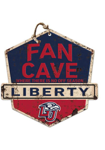 KH Sports Fan Liberty Flames Fan Cave Rustic Badge Sign