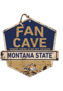 KH Sports Fan Montana State Bobcats Fan Cave Rustic Badge Sign