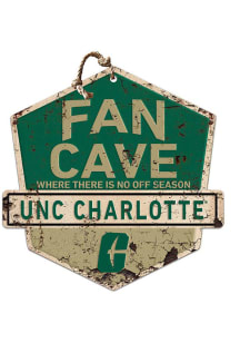 KH Sports Fan UNCC 49ers Fan Cave Rustic Badge Sign