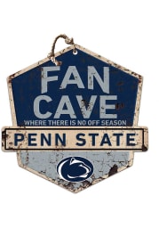 KH Sports Fan Penn State Nittany Lions Fan Cave Rustic Badge Sign