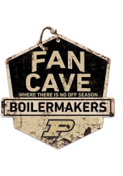 KH Sports Fan Purdue Boilermakers Fan Cave Rustic Badge Sign