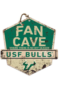 KH Sports Fan South Florida Bulls Fan Cave Rustic Badge Sign