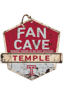 KH Sports Fan Temple Owls Fan Cave Rustic Badge Sign