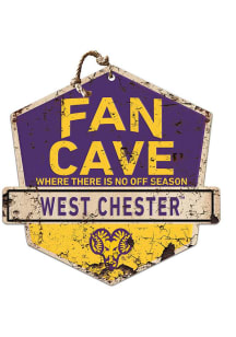 KH Sports Fan West Chester Golden Rams Fan Cave Rustic Badge Sign