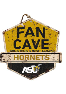 KH Sports Fan Alabama State Hornets Fan Cave Rustic Badge Sign