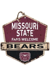 KH Sports Fan Missouri State Bears Fans Welcome Rustic Badge Sign