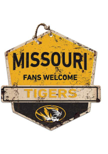 KH Sports Fan Missouri Tigers Fans Welcome Rustic Badge Sign