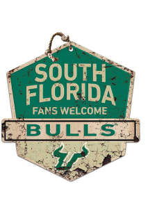 KH Sports Fan South Florida Bulls Fans Welcome Rustic Badge Sign