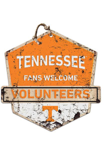 KH Sports Fan Tennessee Volunteers Fans Welcome Rustic Badge Sign