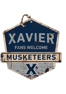 KH Sports Fan Xavier Musketeers Fans Welcome Rustic Badge Sign