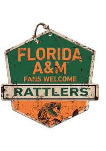 KH Sports Fan Florida A&amp;M Rattlers Fans Welcome Rustic Badge Sign
