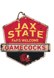 KH Sports Fan Jacksonville State Gamecocks Fans Welcome Rustic Badge Sign