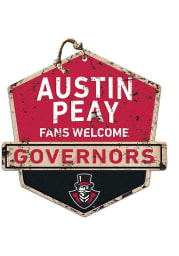KH Sports Fan Austin Peay Governors Fans Welcome Rustic Badge Sign