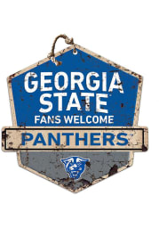 KH Sports Fan Georgia State Panthers Fans Welcome Rustic Badge Sign