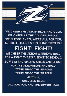 KH Sports Fan Akron Zips 34x23 Fight Song Sign