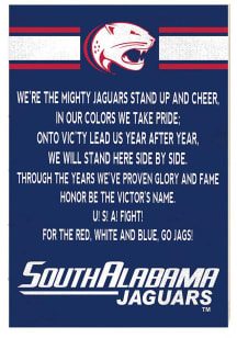 KH Sports Fan South Alabama Jaguars 34x23 Fight Song Sign