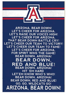 KH Sports Fan Arizona Wildcats 34x23 Fight Song Sign