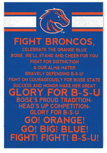 KH Sports Fan Boise State Broncos 34x23 Fight Song Sign