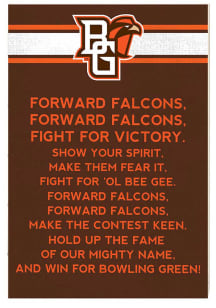 KH Sports Fan Bowling Green Falcons 34x23 Fight Song Sign