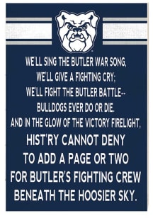 KH Sports Fan Butler Bulldogs 34x23 Fight Song Sign