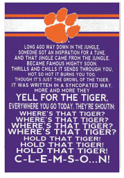 KH Sports Fan Clemson Tigers 35x24 Fight Song Sign