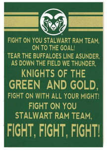 KH Sports Fan Colorado State Rams 34x23 Fight Song Sign