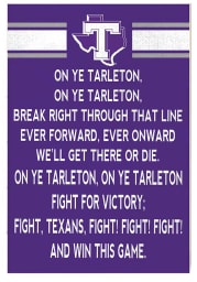 KH Sports Fan Tarleton State Texans 35x24 Fight Song Sign