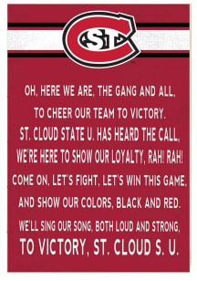 KH Sports Fan St Cloud State Huskies 34x23 Fight Song Sign