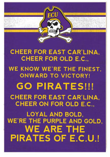KH Sports Fan East Carolina Pirates 34x23 Fight Song Sign