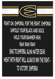 KH Sports Fan Emporia State Hornets 34x23 Fight Song Sign