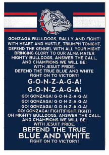 KH Sports Fan Gonzaga Bulldogs 34x23 Fight Song Sign