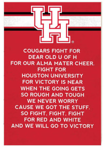 KH Sports Fan Houston Cougars 34x23 Fight Song Sign