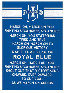 KH Sports Fan Indiana State Sycamores 34x23 Fight Song Sign
