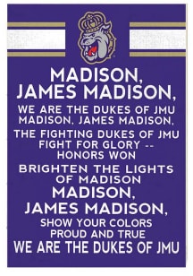 KH Sports Fan James Madison Dukes 34x23 Fight Song Sign