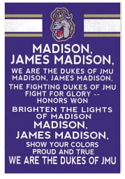 KH Sports Fan James Madison Dukes 35x24 Fight Song Sign