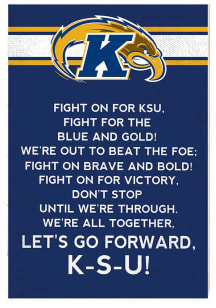 KH Sports Fan Kent State Golden Flashes 34x23 Fight Song Sign