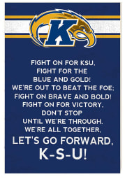 KH Sports Fan Kent State Golden Flashes 35x24 Fight Song Sign