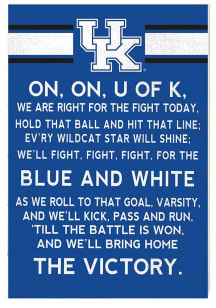 KH Sports Fan Kentucky Wildcats 34x23 Fight Song Sign